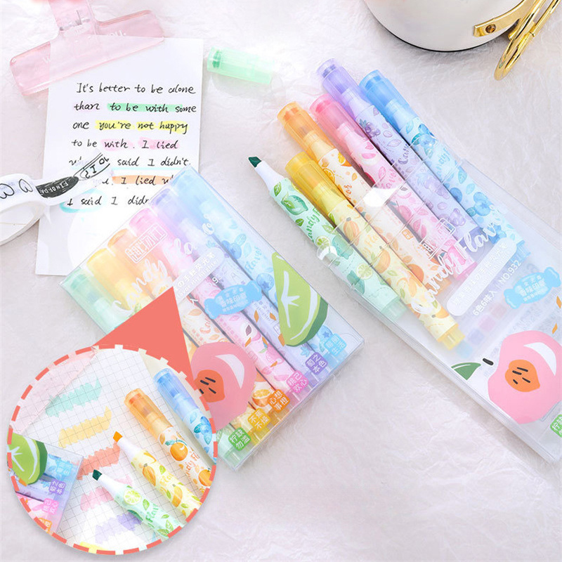 Highlighter Set Pastel - Креативный маркер с фруктовым ароматом, ручки