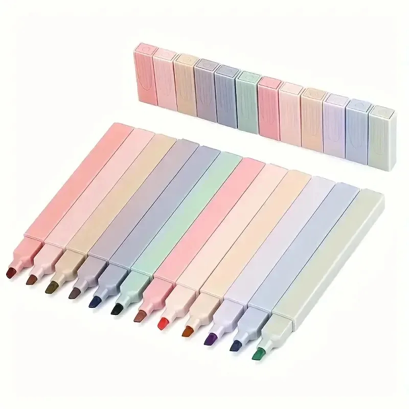 Highlighter Set Pastel - 12 шт. ярких эстетичных маркеров разных
