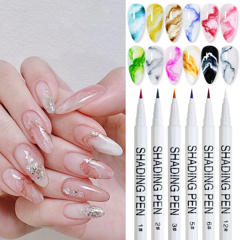 Gel Ink Pen Set - Набор для УФ-гель-лака: ручка-кисть для мраморного