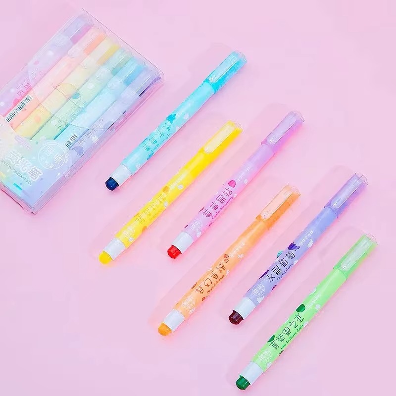Highlighter Set Pastel - 6 цветов/набор, пастельные гелевые маркеры, ароматные