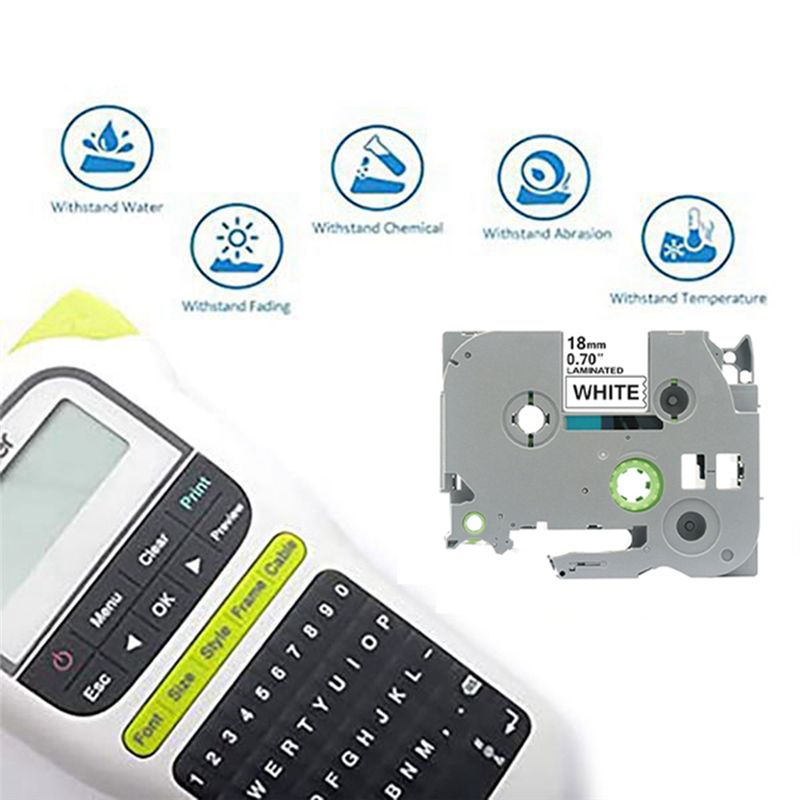 Лента для этикеток TZC 18 мм,  – обзор и цена Label Printer Tape