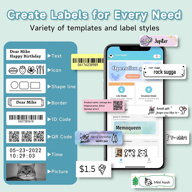 Цветные прозрачные термонаклей – обзор и цена Label Printer Tape