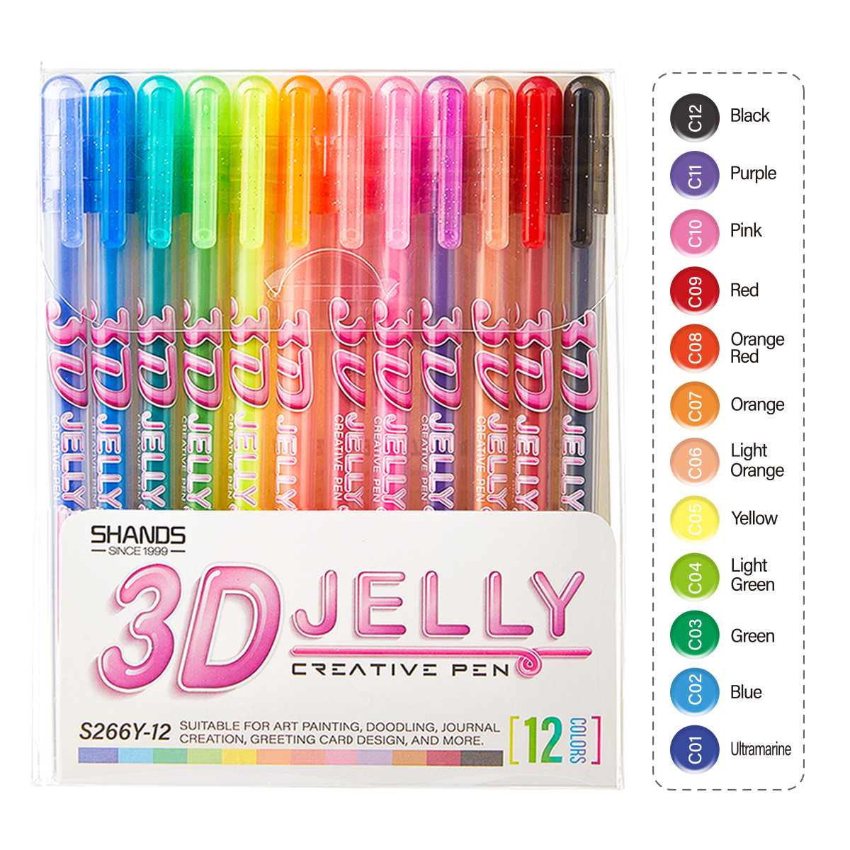 Набор 3D-желейных гелевых руче – обзор и цена Gel Ink Pen Set