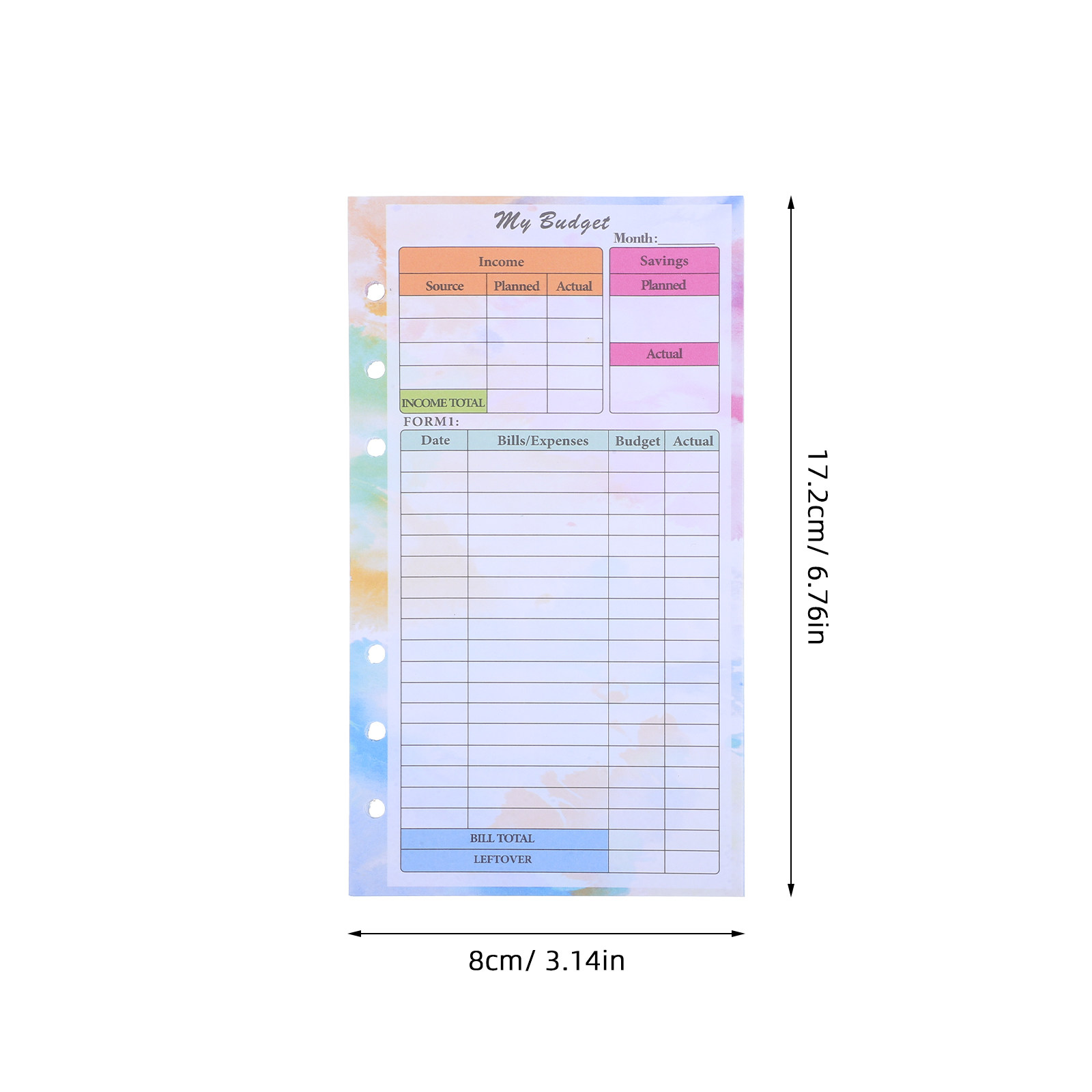 14 листов, формат A6, переплет – обзор и цена Planner Weekly Budget