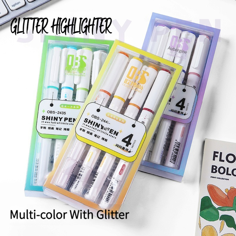 4 цвета/набор, блестящие марке – обзор и цена Highlighter Set Pastel
