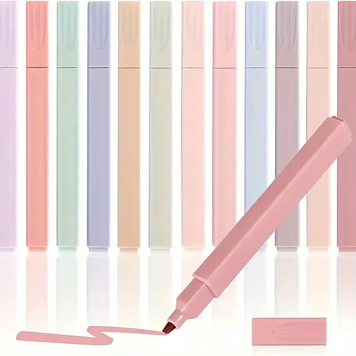 12 шт. ярких эстетичных маркер – обзор и цена Highlighter Set Pastel